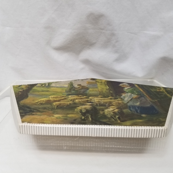 Vintage Original Print Boxed Set Swiss Handkerchiefs Lace Floral Embroidered - Picture 11 of 13